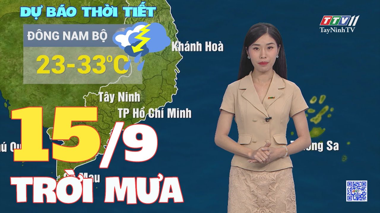 Bản tin thời tiết 15-9-2024 | TayNinhTVENT